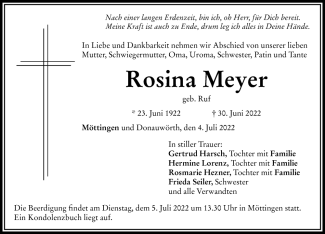 Todesanzeige_Rosina_Meyer