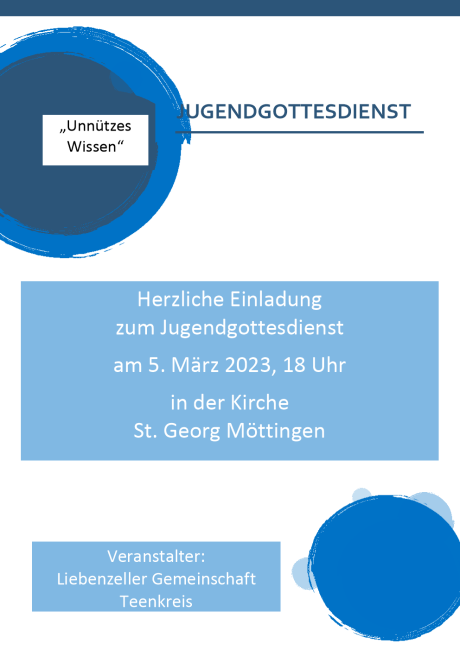 Jugendgottesdienst.5.maerz2023